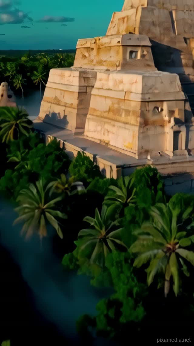 Palenque's Twilight Majesty - Ancient Civilizations AI stock